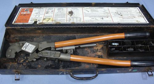 J3 thomas &amp; betts t&amp;b tbm6s manual crimper compression tool 7 dies shure stake for sale