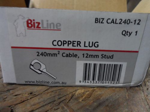 BIZLINE 240mm? Cable Lugs (9) Non Insulated Terminals Battery 12mm  hole