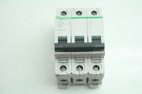 Schneider electric 24474 multi 9 c60 three pole circuit breaker 63a @ 480y/277v for sale