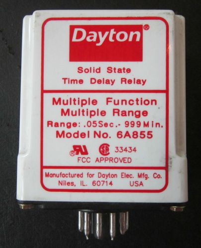 Dayton 6A855 Solid State Time Delay Relay