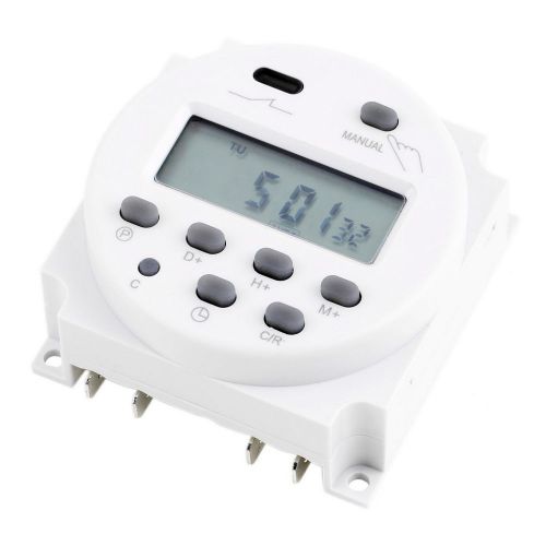 New LCD Digital Power Programmable Timer AC 12V 16A 4.4VA Time Relay Switch FL