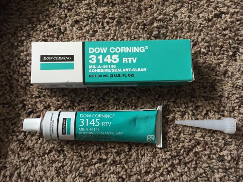 Dow Corning RTV 3145 Silicone Adhesive 3 oz Tube New Unopened Mil-A-46146 Clear