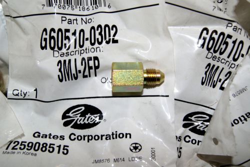 (qty 100) gates part # 3mj-2fp, g60510-0302 male jic 37 flare to female pipe npt for sale