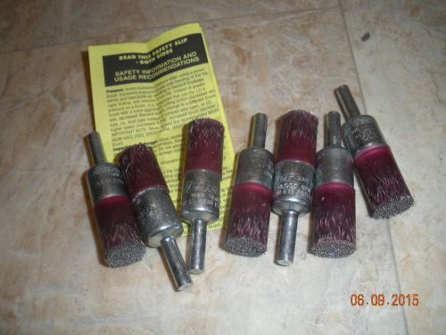 Lot of 7 Weiler 1/2&#034; Encapsulated Wire End Brushes - New no box - CHEAP!!!