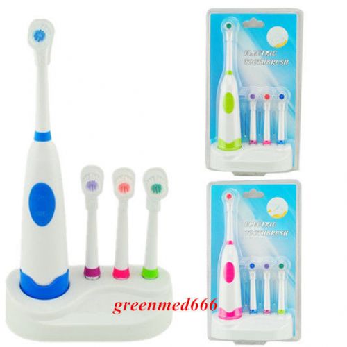 Electric Automatic Toothbrush Teeth care With 3 Replacement Brush Head kit 3Colo