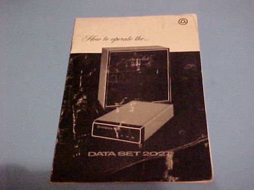 1976 BELL SYSTEM DATA SET 202T OPERATING MANUAL