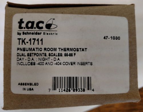 t.a.c. Schneider Electric Barber Colman TK-1711 Pneumatic Room Thermostat &#034;NEW&#034;