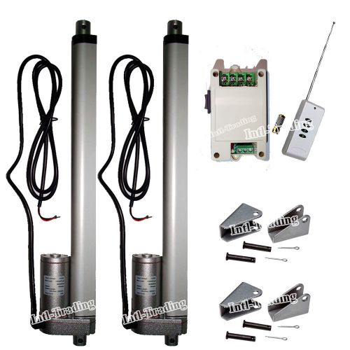 2pcs 12&#034; stroke 330lbs dc 12v linear actuator &amp;wireless control motor controller for sale