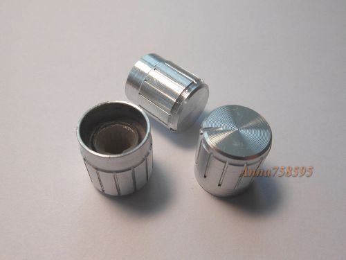 25pcs High Quality Aluminum Potentiometer Volume KNOB D14.4mm H16.4mm Silver