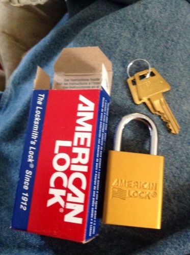 Anodized Aluminum Padlock, Yellow, Key Alk