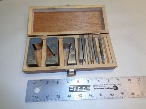 Angle blocks, for angles 10,15,30,5,4,3,2,1  slightly used, in wood box