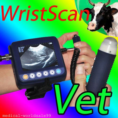 Veterinary wristscan ultrasound scanner machine animals probe transducer+bag set for sale