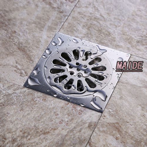 4 inch thickened 304 stainless steel shower square bathroom floor drain cover for sale