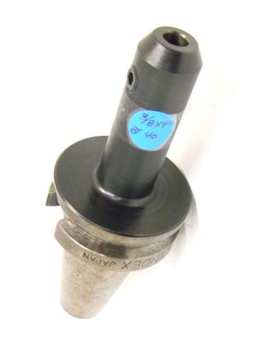 Used lyndex japan bt40 x .375&#034; emh x 4.00&#034; gage end mill holder b4016-0375 for sale