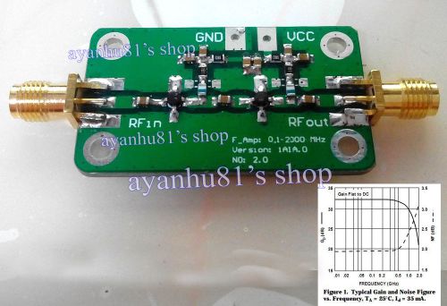 0.1-2000MHz Gain 60dB Low Noise Broadband RF Amplifier Signal Amplifier 0.1~2GHz