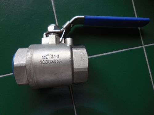 New southwest valve 1-1/4&#034; threaded 316 stainless steel ball valve 2000 wog for sale