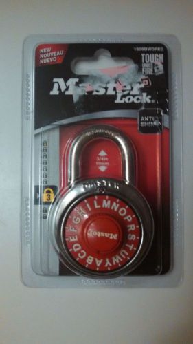 Master lock combination padlock letter combination lock 1505dwd red for sale
