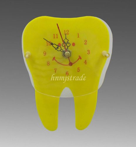 Fashion Home Office Decor Tooth Shaped Wall Clock Decorations Yellow G102 hnm