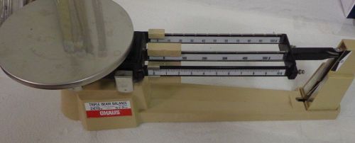 Vintage Ohaus 2610 Gram 5 LB 2 oz Triple Beam Balance Mechanical Scale