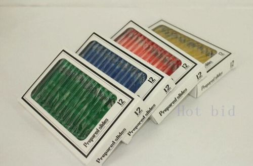 New  48 Various Plastic Prepared Microscope Slides in Box for Student and Kids