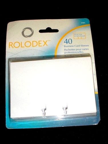 NEW PACKAGES Rolodex 80 Business Card Sleeves #67691 ~ 2-40 Count New Packages