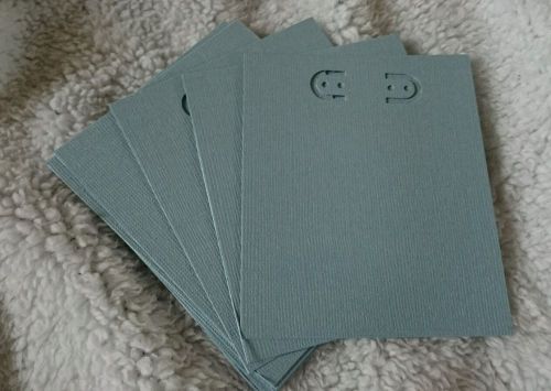 NEW Handmade Earring jewelry display card, 3x4 inch, 10 pcs, met text baby blue