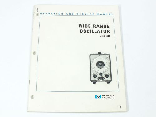 Wide Range Oscillator Operating and Service Manual - HP 200CD