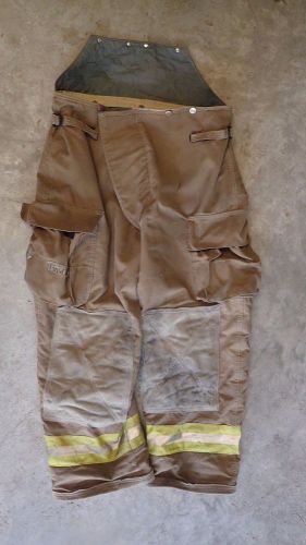 Fire dex turn out gear firefighter pants used large 44 29 tan yellow for sale