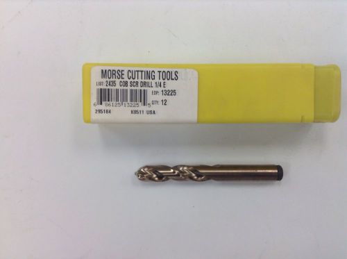 Morse Cutting Tool 13225 1/4&#034; HD Cobalt Screw Machine Drill Bit (12 pack)
