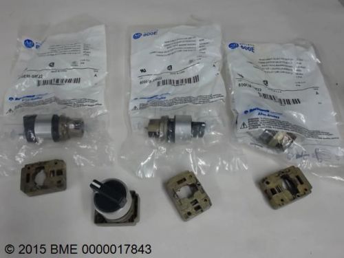 Allen bradley 800em-sm22 series a, maintained selector switch, black,2 postion for sale
