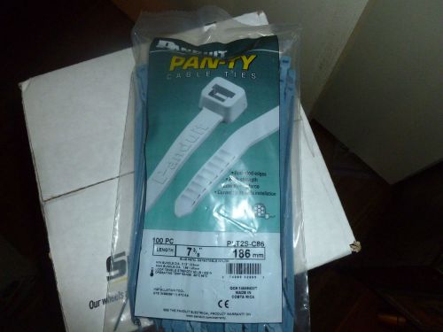 Cable Ties Panduit Pan-Ty 100 PC 7 3/8&#034; PLT2S-C86 Metal Detectable