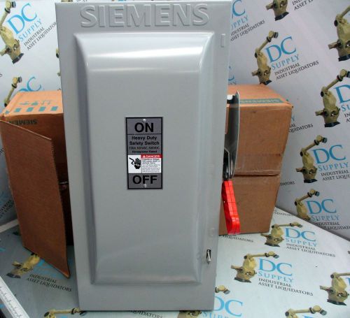 SIEMENS HNF363 3 POLE 100A 600 VAC 600 VDC HEAVY DUTY SAFETY SWITCH NIB