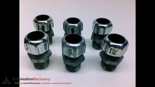 THOMAS AND BETTS 2522 - PACK OF 6 - LIQUID TIGHT RELIEF CONNECTOR,, NEW*