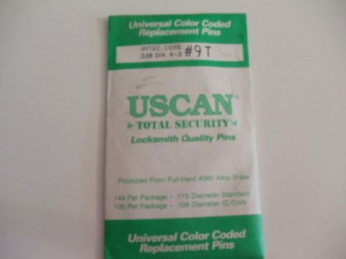 Uscan Locksmith Quality Pins INTEC. CORE .108 DIA A-2 #9T  Qty  1