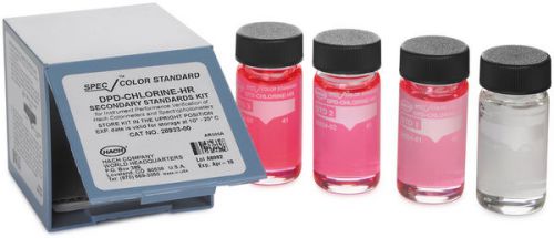 HACH DPD-Chlorine-HR Secondary Standards in original case &amp; reagents expired