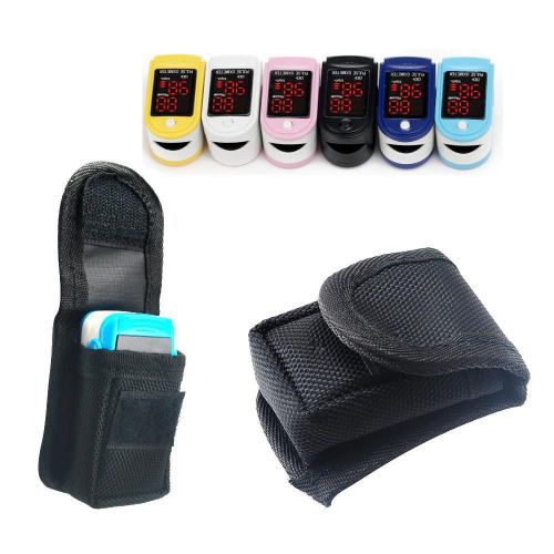 Small  black portable carrying pouch/case for fingertip pulse oximeter for sale