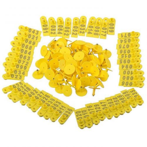 Newest 100 Sets Mutton Goat Livestock Sheep Use 100 Numbers Ear Tag Animal Tag