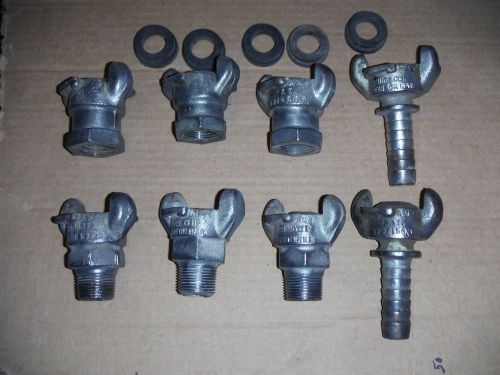 Lot of 8 3/4 female,male,universal coupling chicago fitting,air fittings