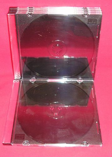 5 NEW CD OR DVD JEWEL SLIM BLACK CASES
