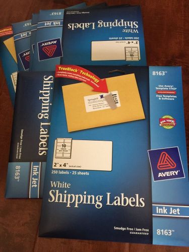 Lot of 6Avery Dennison 8163 Address Labels New Sealed Free Shipping