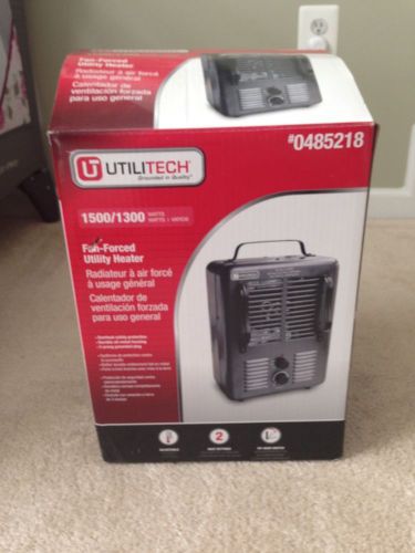 UTILITECH Fan Forced Utility Heater Brand New 1300w-1500w Low-High Thermostat