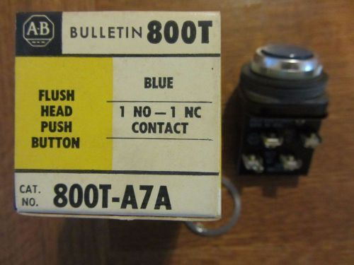 Allen Bradley 800T-A7A Blue Push Button Switch New Old Stock
