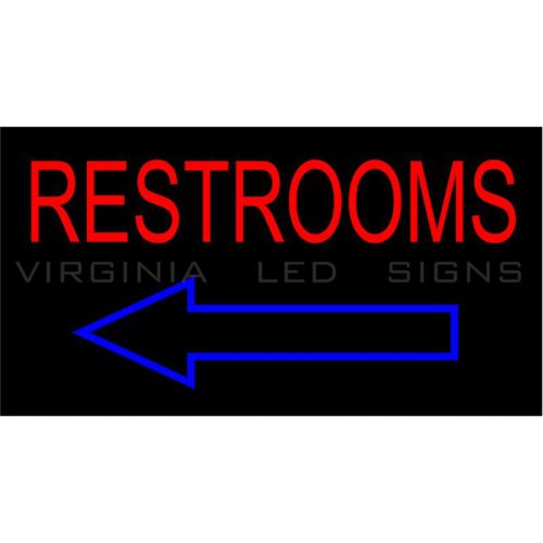 Restrooms LED SIGN neon looking 30&#034;x16&#034; HIGH QUALITY VERY BRIGHT