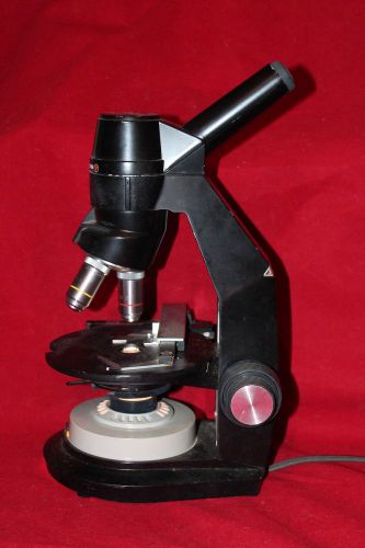 Vintage bausch &amp; lomb professional 100x, 400x, &amp; 1000x monocular microscope for sale