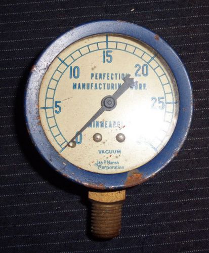 Vintage Jas P Marsh Vacuum Pressure Gauge 0-30 PSI - Industrial Steampunk