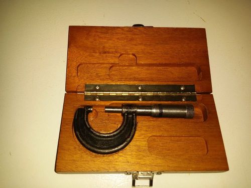 Brown and Sharpe wooden box and unknown brand Micrometer