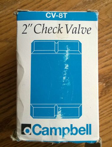 New campbell inline solid brass 2&#034; check valve cv-8t for sale