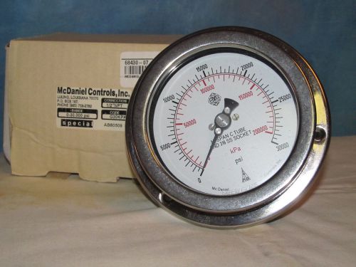 McDaniel Controls Inc 0-30,000 psi Gauge G30KPK 1/2&#034; NPT