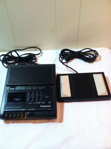 Panasonic RR-930 Microcassette Transcriber Dictation Recorder Foot Pedal Tested
