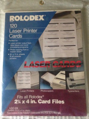 ROLODEX brand - 240 Laser Printer Cards 2 1/4&#034; x 4&#034; NEW